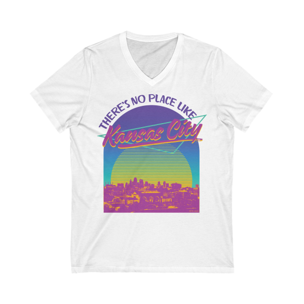 "No Place like KC" unisex V-neck T-shirt - Image 3