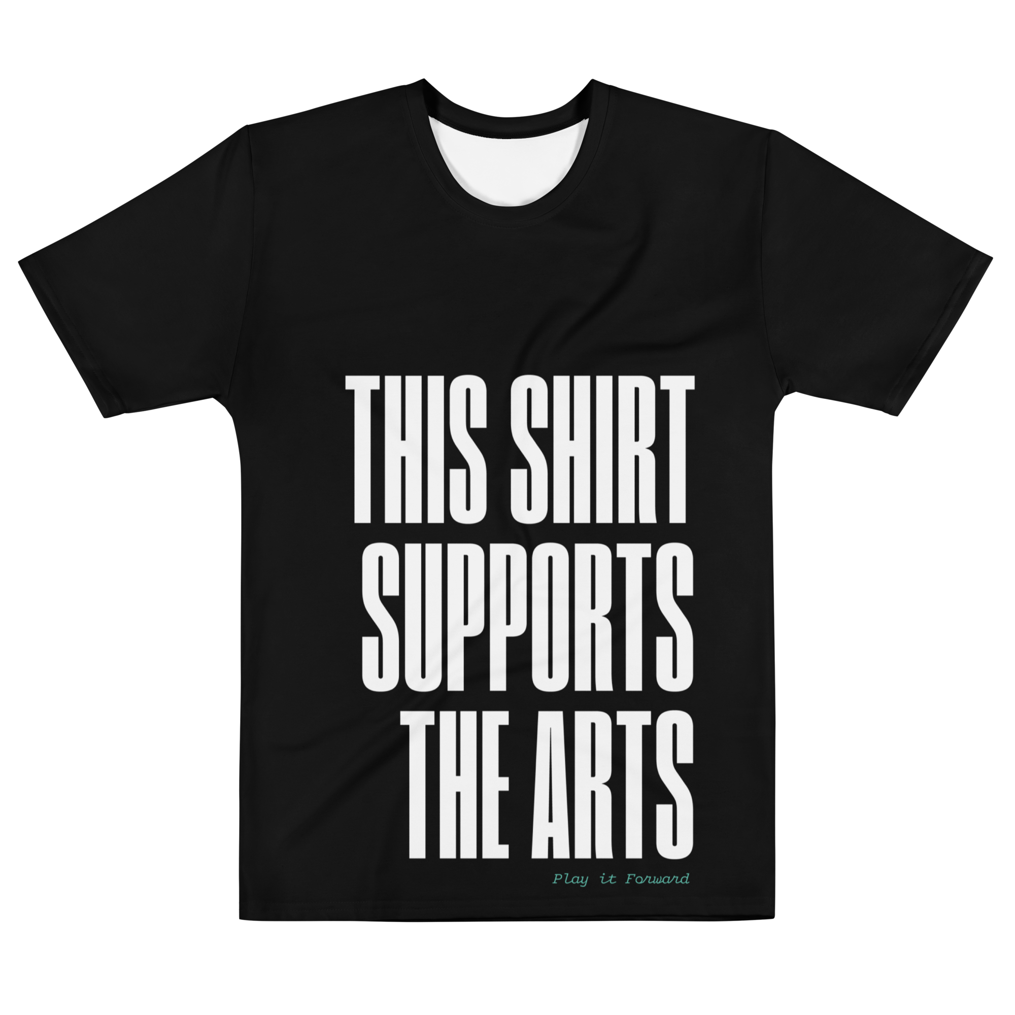 "This shirt supports the arts" cotton crewneck T-shirt